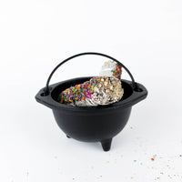 6"D Cast Iron Cauldron
