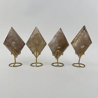 Smokey Quartz Crystal Diamond on Stand (#04)