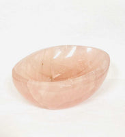 Rose Quartz Hand-Carved Bowl - Large (6–7")