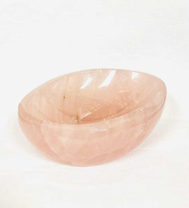 Rose Quartz Hand-Carved Bowl - Large (6–7")