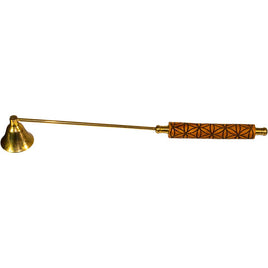 Candle Snuffer Flower of Life  With Wooden Handle - 13"