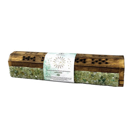 Aventurine Crystal Coffin Box | Wooden