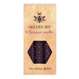 Purple 6 pack Beeswax Spell Candles
