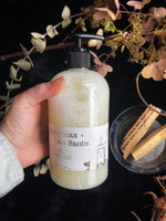 16 oz Liquid Opoponax + Palo Santo Castile Soap