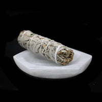 Selenite Charging Flat Bowl - Hexagonal (5 in.)