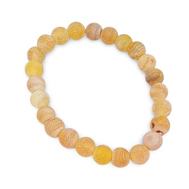 Yellow Agate - Frosted - 8mm