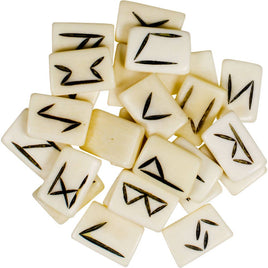 Buffalo Bones Rune Set + Velvet Bag (1 Set)