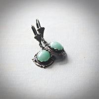 Carnelian Small Vintage Style Drop Earrings