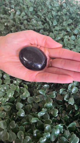 Black Tourmaline Palm Stone (2–3")