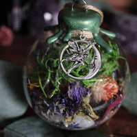Moon Fairy Witch Ball with Stand - Bronze