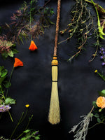Blue & Lavender / Plum Cord / Mustard Woven Top Cobwebber Broom