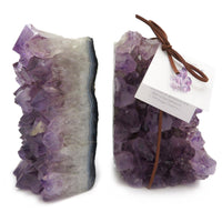 Amethyst Crystal Bookend Set - Medium
