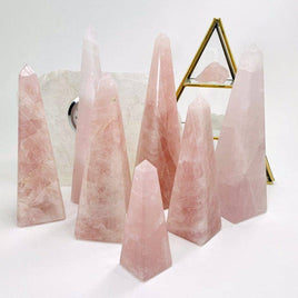 200-400g - Rose Quartz Crystal Towers Obelisk