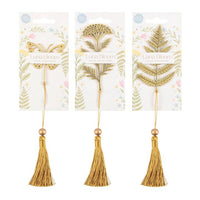 Luna Bloom Metal Leaf Bookmark