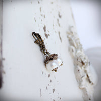 Small Freshwater Pearl Vintage Style Earrings