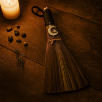 Crescent Moon Broom with Metal & Star