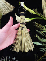 Natural with Black Cord - Hawk Tail, Natural Altar Broom 6-7"