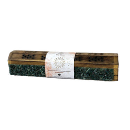 Bloodstone Elements Crystal Wooden Coffin Box