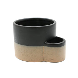 Black & Brown Ceramic Burner w/ Match Slot