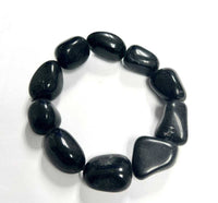 Black Agate Tumbled Stone Bracelet