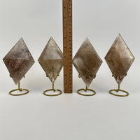 Smokey Quartz Crystal Diamond on Stand (#04)