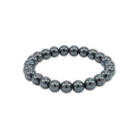 Hematite Beaded Bracelet - Brazil: 8mm