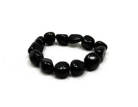 Black Agate Tumbled Stone Bracelet