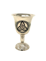 Triquetra Brass Chalice - Silver Finish (5")