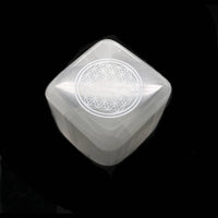 Flower of Life Charging Cube - Selenite (3.25 in.)