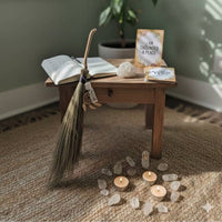Dream Catcher with White Agate Decoration Altar Broom