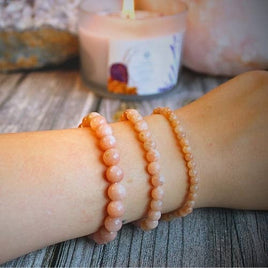 Sunstone Beaded Bracelet - Tanzania: 8mm