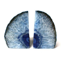 Blue Agate Bookend Pair (3–6 lb)