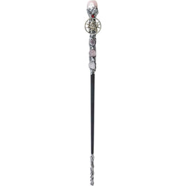 Raven Magick Wand-Metal w/ Rose Quartz 12.5"L
