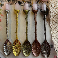 Gold Rose Quartz Crystal Spoon