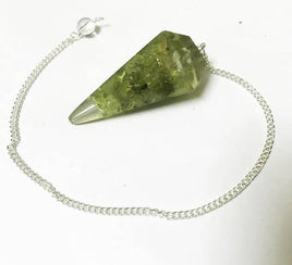 Peridot/Orgone Pendulum