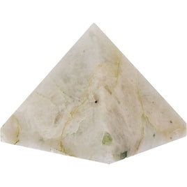 Rainbow Moonstone & Black Tourmaline  Pyramid / 25-30 mm