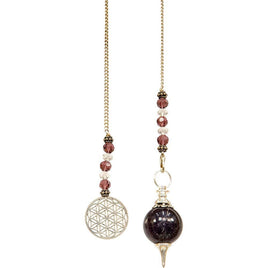 Flower of Life & Amethyst Sephoroton Nickel Plated
