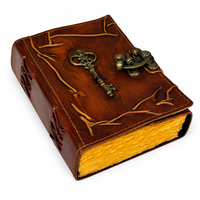 Key w/ Lock Leather Embossed Journal (5 x 7 in.)