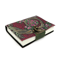 Pentacle Blank Leather Journal - Embossed Pink (5 x 7 in.)