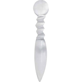Selenite Athame W/Pentacle 9.5"