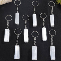 Selenite Key Chain