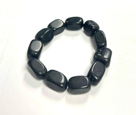 Black Obsidian Tumbled Stone Bracelet