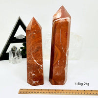 Crystal Red Jasper Point Tower (1kg–1.5kg)