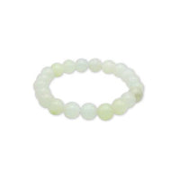 Green Jade Beaded Bracelet - Myanmar: 8mm
