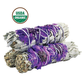 Purple Floral - Purple Daze White Sage Smudge Stick (4 in.)