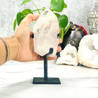 Crystal Quartz Point on Metal Stand