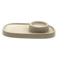 Antique Cream Ceramic Palo Santo Burner (6.5 in.)