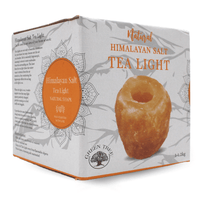 Himalayan Salt Tealight Holder Orange with Box Small
