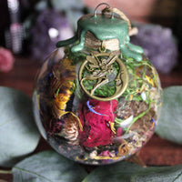 Moon Fairy Witch Ball with Stand - Bronze