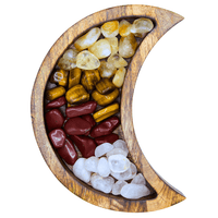 Crescent Moon Crystal Tray - Burned Finish
